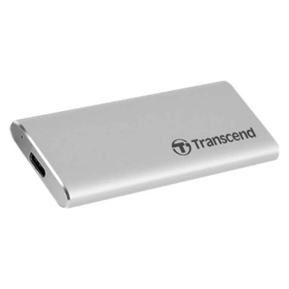 Disco Duro Transcend ESD240C 120GB SSD M.2 USB 3.2 Gen 2 Stoßfest Silber