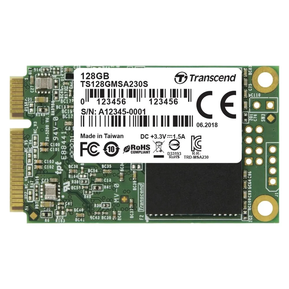 Disco Duro Transcend 230S 128GB mSATA SSD 6 Gb/s 550MB/s Lesen 400MB/s Schreiben