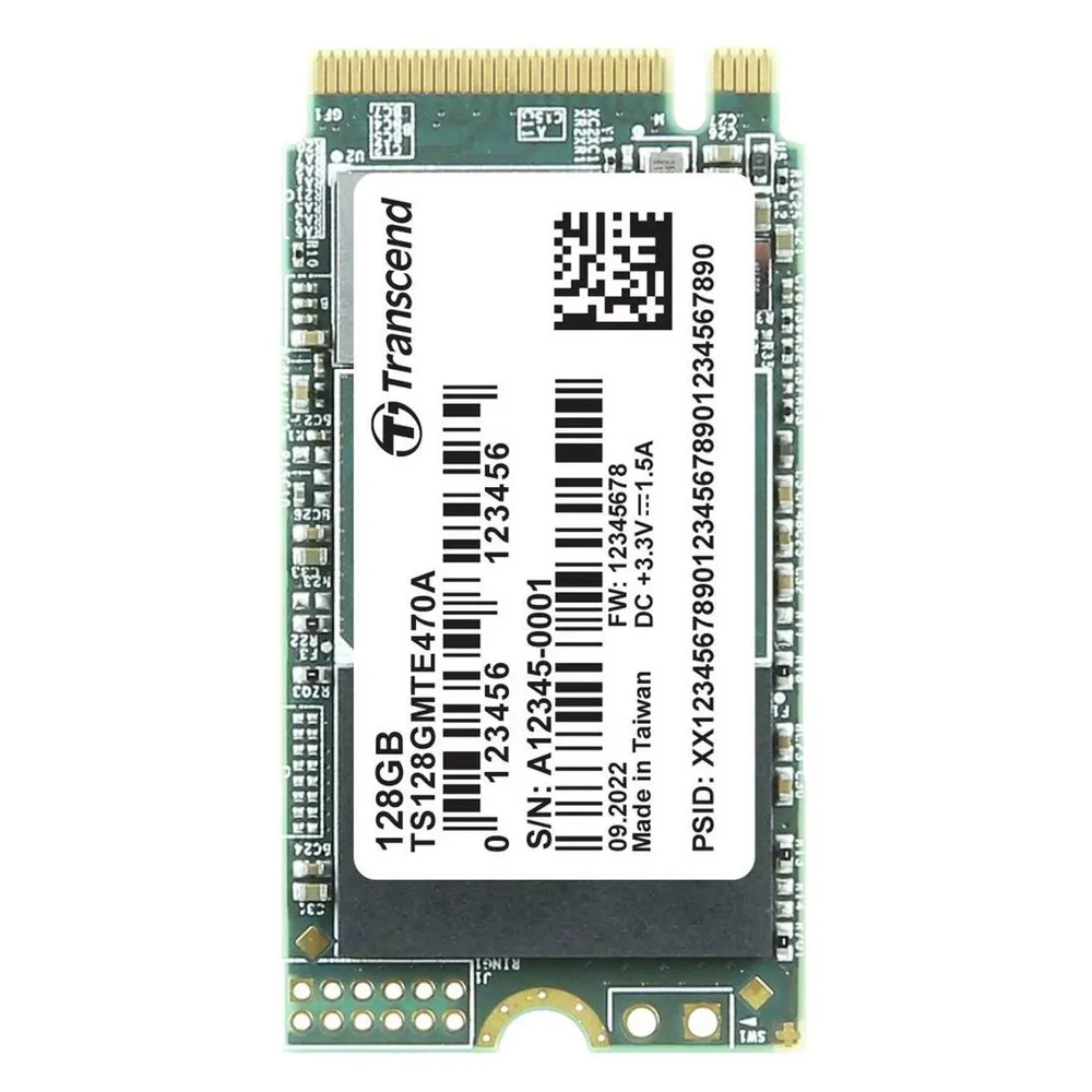 Disco Duro Transcend MTE470A 128GB SSD M.2 PCIe 3.1 NVMe 2000MB/s Verschlüsselung