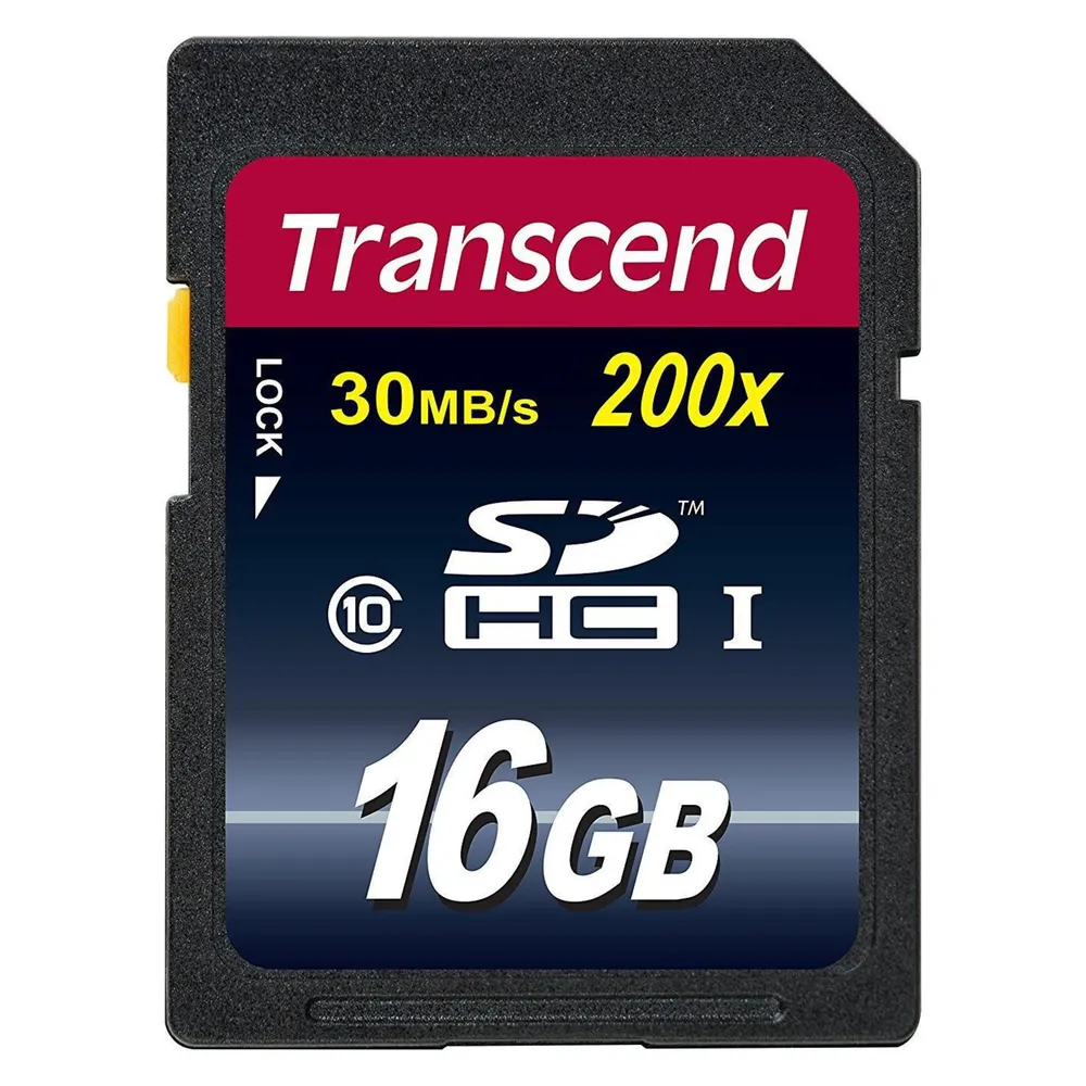 SDHC-Karte Transcend TS16GSDHC10 16 GB Klasse 10 30 MB/s Schwarz