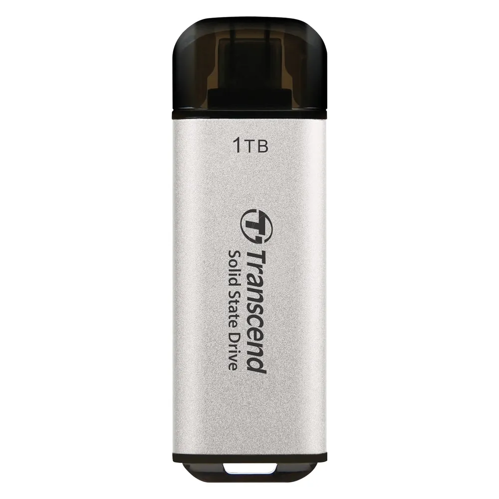 Externe Festplatte Transcend 1TB USB Typ-C 10Gbps ESD300 Silber Ultrakompakt
