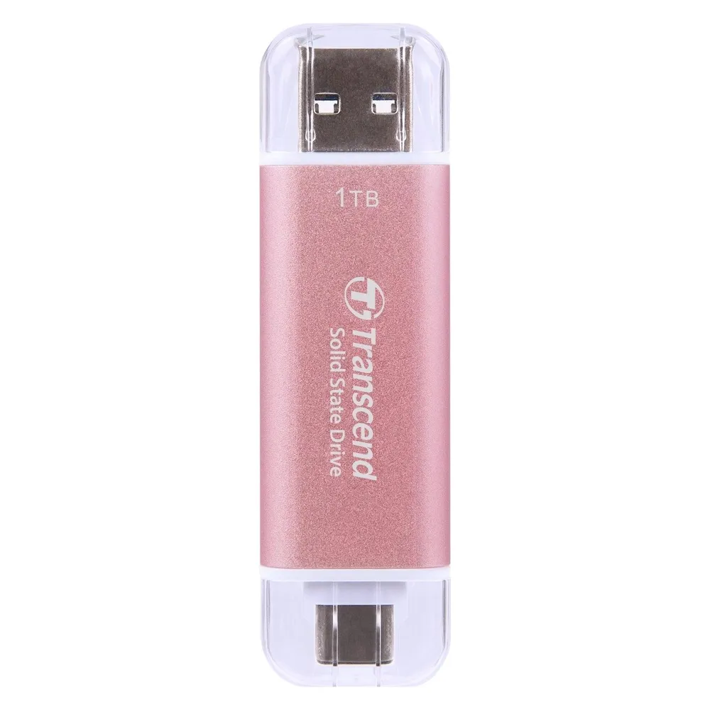 Festplatte Transcend ESD310 1TB SSD USB 10 Gbit/s Rosa mit Schutz