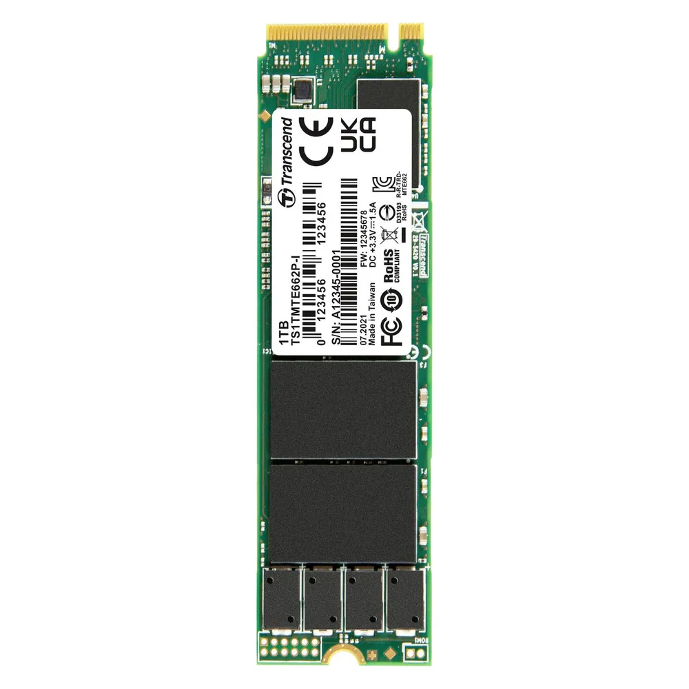 Transcend MTE662P-I 1TB Interne M.2 PCIe NVMe SSD 2280 PCIe NVMe 3.0 x4 Retail TS1TMTE662P-I