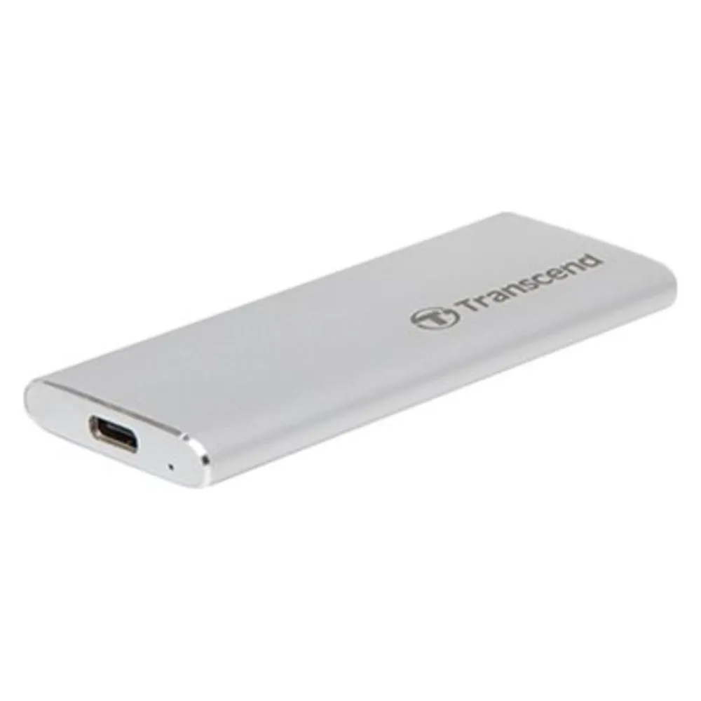 Festplatte Transcend ESD240C 240GB M.2 SSD USB 3.2 Gen 2 Robust Silber