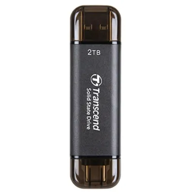 Transcend TS2TESD310C 2TB USB Typ-A zu Typ-C Schwarz Schnell