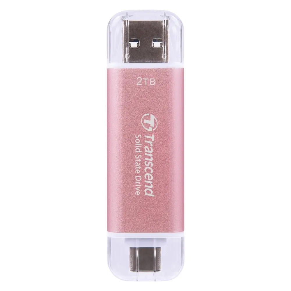 Festplatte Transcend ESD310 2TB SSD USB Type-A zu USB Type-C 10 Gbit/s Rosa