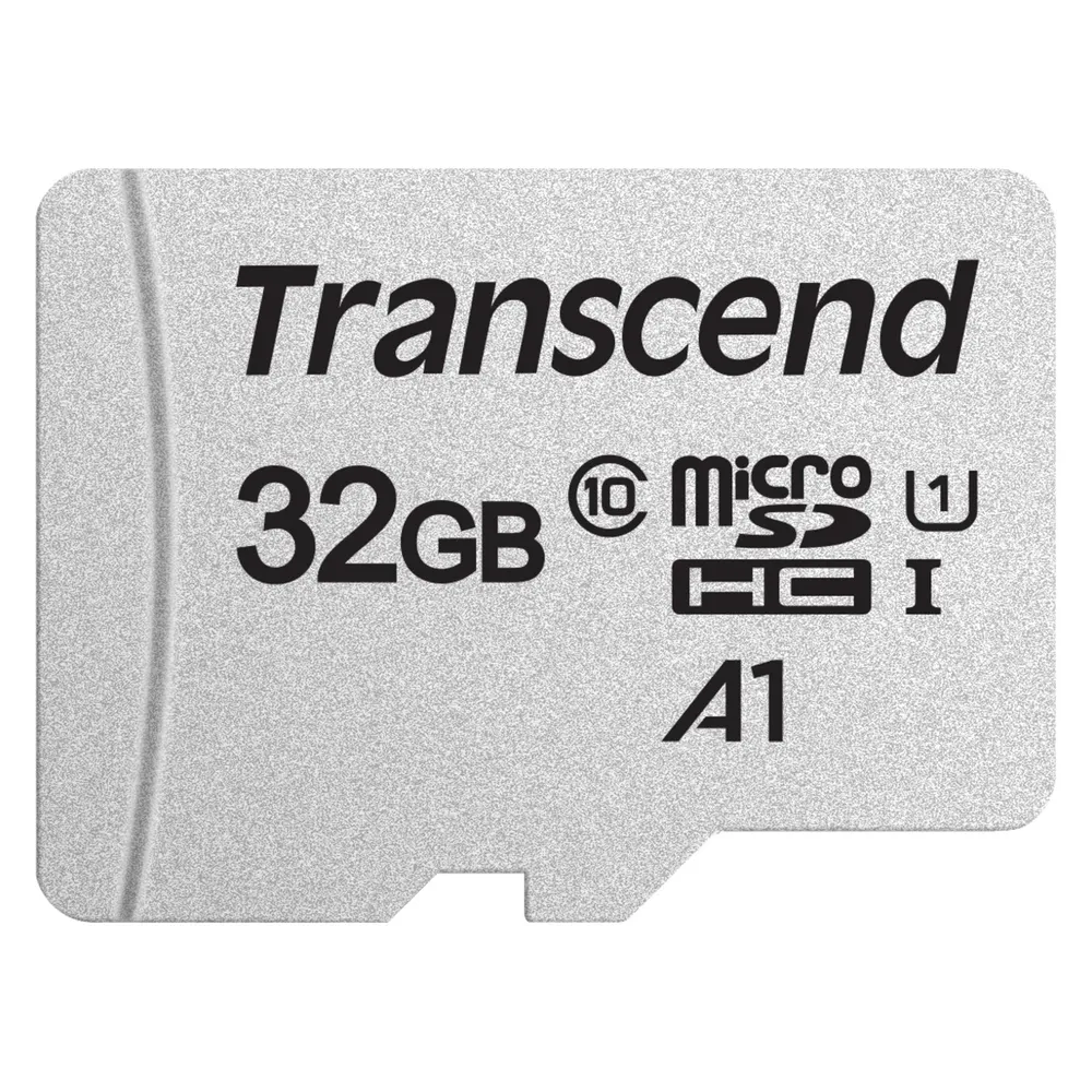 Flashspeicher Transcend 300S 32GB MicroSDHC Class 10 UHS-I A1 Silber