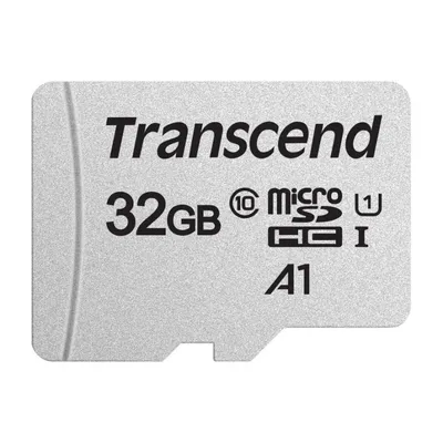 Flashspeicher Transcend 300S 32GB MicroSDHC Class 10 UHS-I A1 Silber