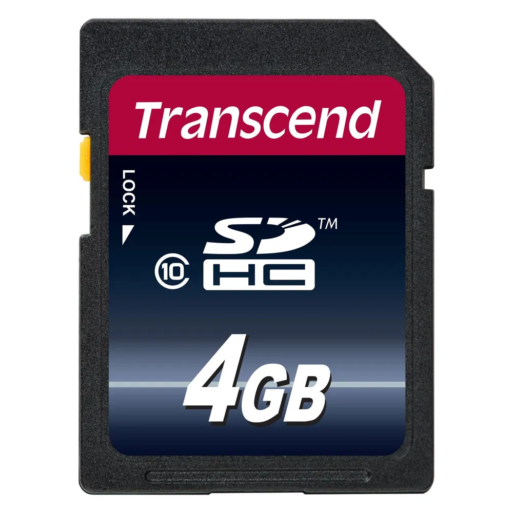 SDHC-Karte Transcend TS4GSDHC10 4GB Klasse 10 30MB/s Schwarz