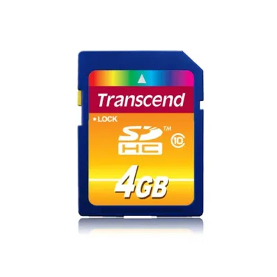 SDHC-Karte Transcend TS4GSDHC10 4GB Klasse 10 30MB/s Schwarz