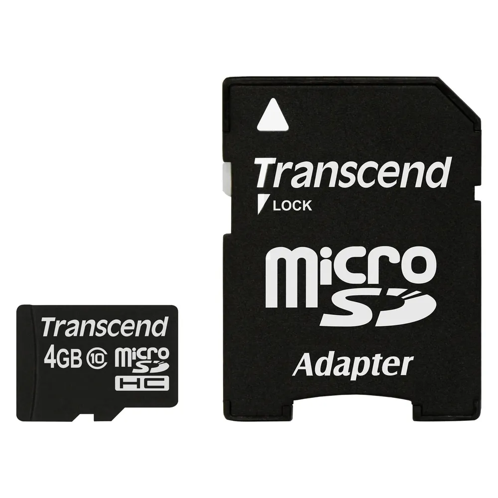 Speicherkarte Transcend TS4GUSDHC10 4GB MicroSDHC Klasse 10 90MB/s