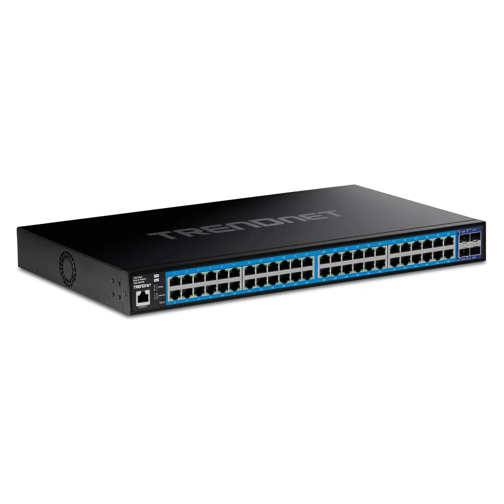 Switch Trendnet TEG-3524S 48 Ports Managed Gigabit 4x SFP+ 10G Rack Schwarz
