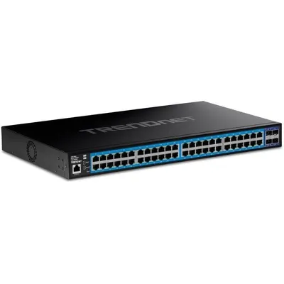 Switch Trendnet TEG-3524S 48 Ports Managed Gigabit 4x SFP+ 10G Rack Schwarz