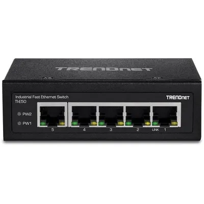 Switch Trendnet TI-E50 Unmanaged Fast Ethernet 5 Ports Schwarz