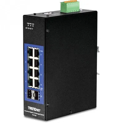 Switch 10 Ports Gigabit L2 TRENDnet TI-G102i Schwarz
