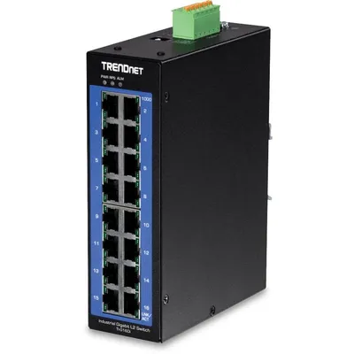 Switch Trendnet TI-G160i 16-Port Gigabit Managed DIN-Rail Metallgehäuse IP30