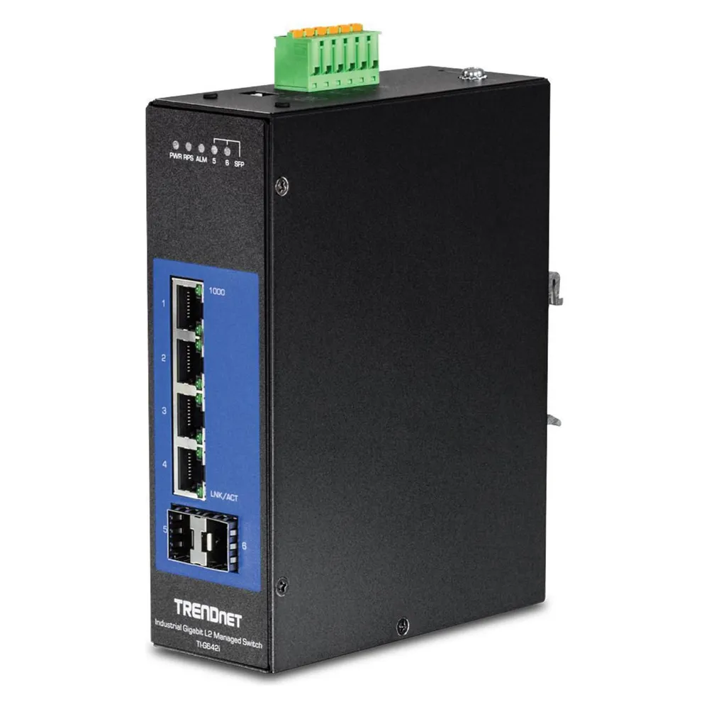 Switch TRENDnet TI-G642i L2 4 Ports Gigabit 2 SFP-Slots DIN-Montage