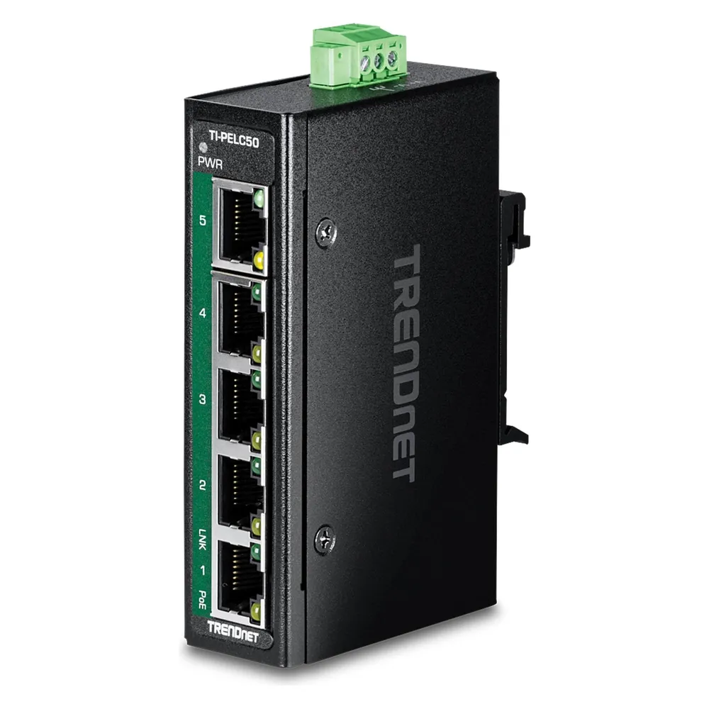 Switch TRENDnet TI-PELC50 5 Ports Fast Ethernet PoE+ Rackmontage