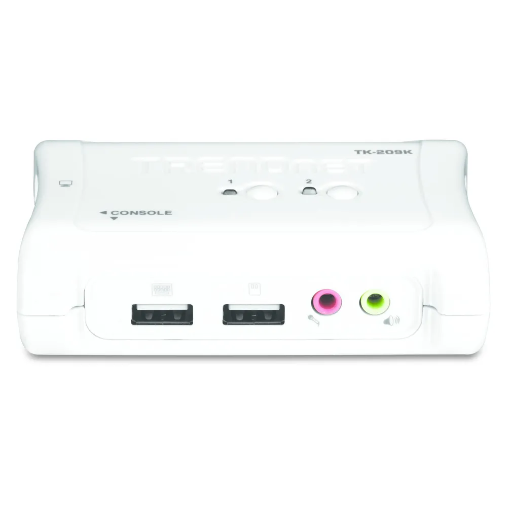 KVM-Switch TRENDnet TK-209K 2 Ports USB VGA Audio Hotkey Steuerung