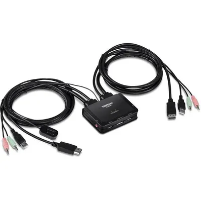 KVM-Switch Trendnet TK-220DPI 2-Port 4K DisplayPort USB Audio