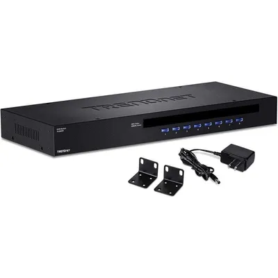 KVM-Switch Trendnet TK-803R 8 Ports Rack-Montage Schwarz