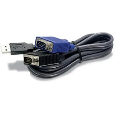 KVM-Kabel Trendnet TK-CU15 4,5 m Schwarz VGA/SVGA HDB 15 USB 1.1 Male/Male