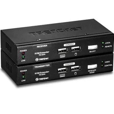 Konsolen-Extender TRENDnet TK-EX4 USB VGA bis 100 m Schwarz