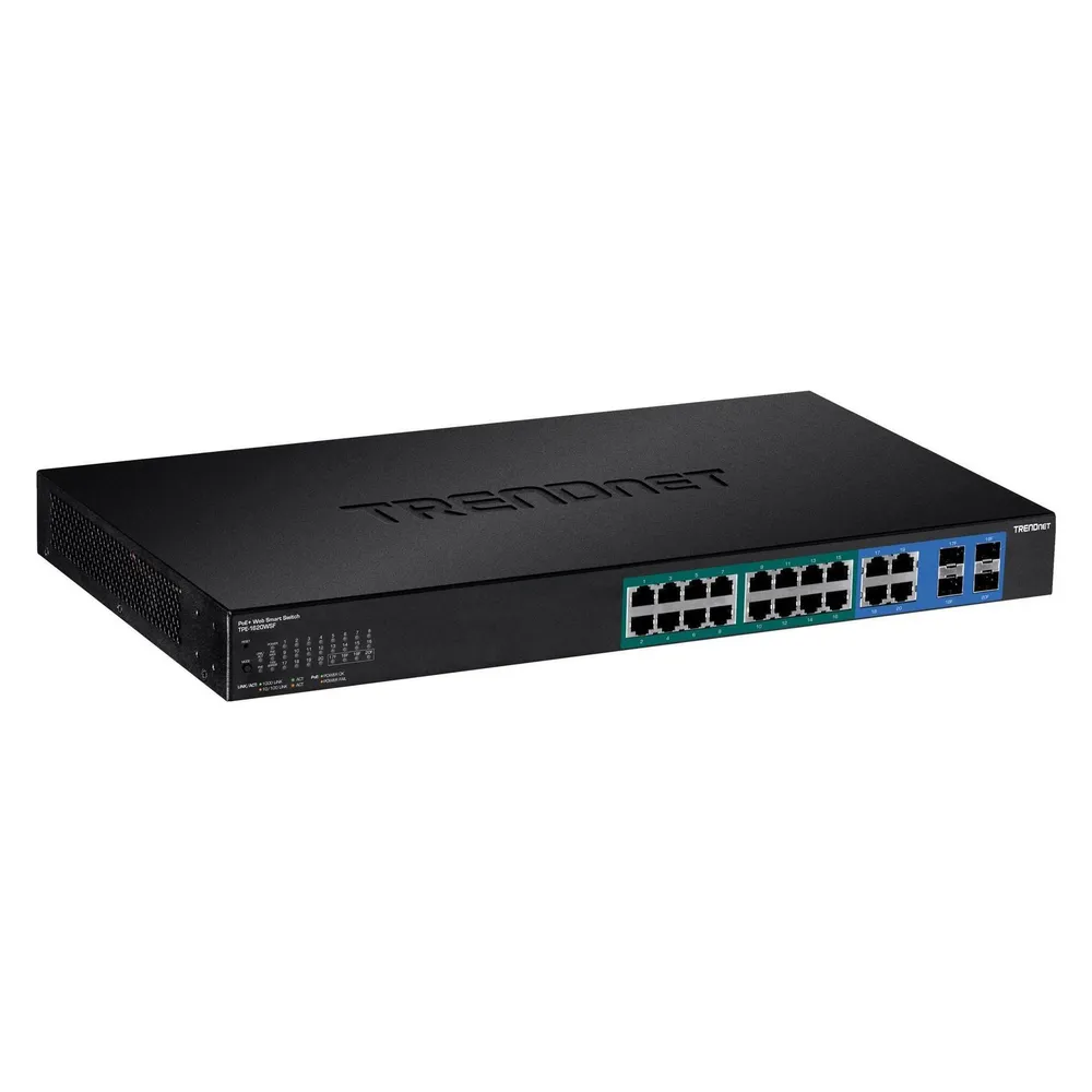 Switch TRENDnet TPE-1620WSF 20 Ports Gigabit Web Smart PoE+