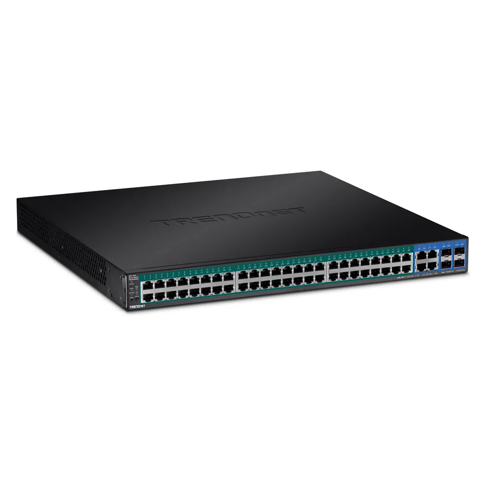 Trendnet 48 x Gigabit PoE+ ports, 4 geteilte Gigabit-Ports