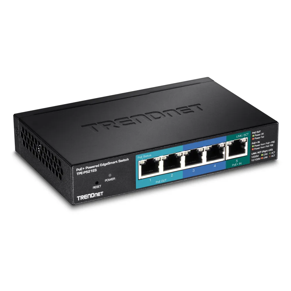 Switch PoE+ EdgeSmart Trendnet TPE-P521ES 5 Ports Gigabit
