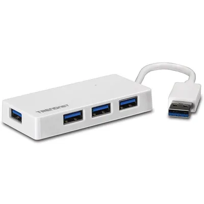 Trendnet TU3-H4E Schnittstellen-Hub 5000 Mbit/s Weiß