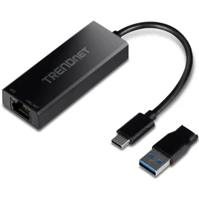 USB-C 3.1 zu Ethernet 2500 Mbit/s Adapter Trendnet TUC-ET2G v2.0R Schwarz