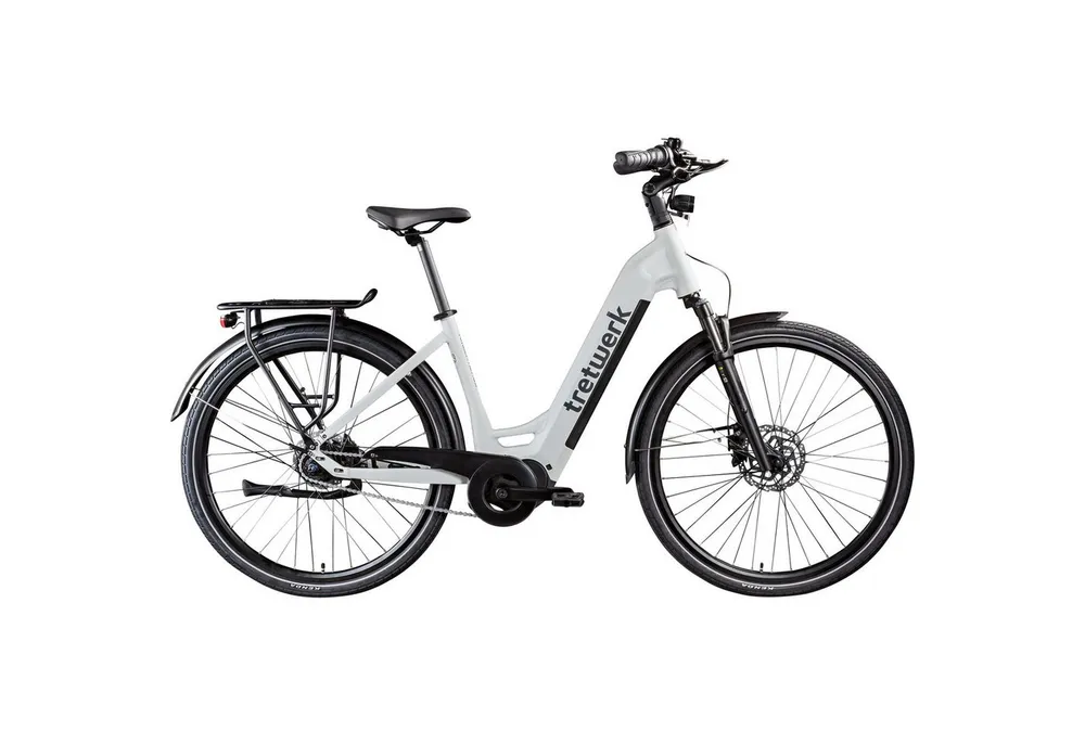 Tretwerk E-Bike Cityrad Amber Nexus, 8 Gang, Nabenschaltung, Mittelmotor, 550 Wh, Tretwerk Amber Nexus E Bike Damen 28 Zoll Elektrofahrrad 155 - 185cm