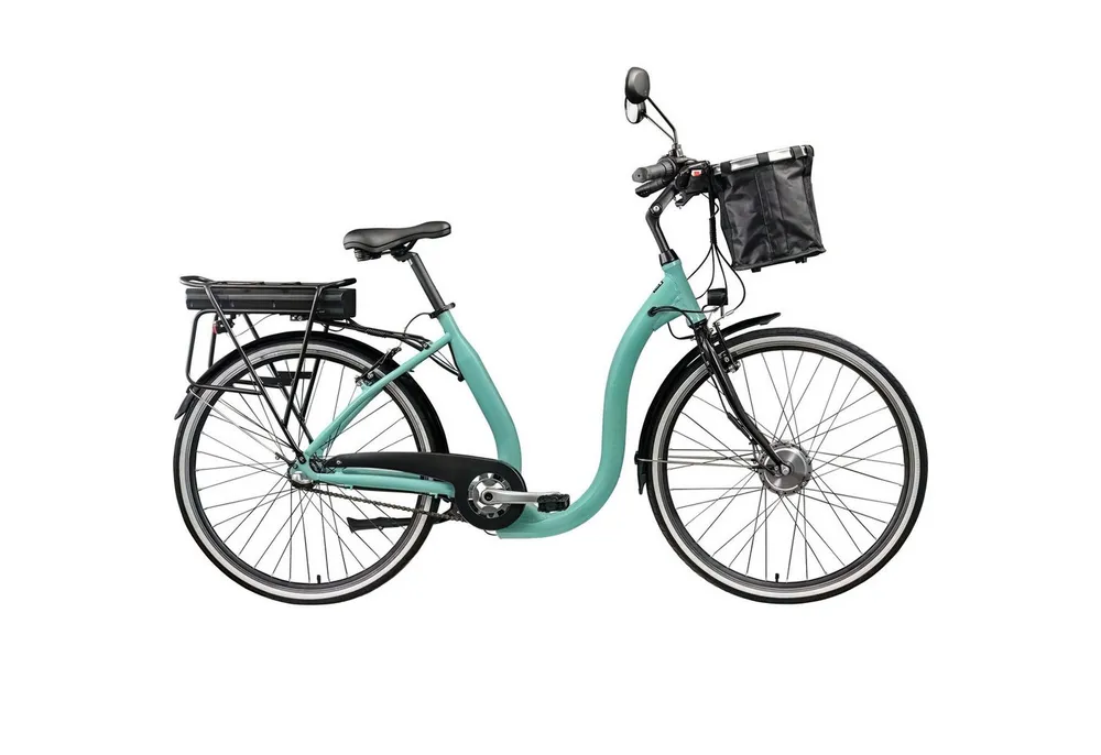Tretwerk E-Bike Cityrad Linea, 3 Gang, Nabenschaltung, Frontmotor, 374 Wh, tiefer Einstieg