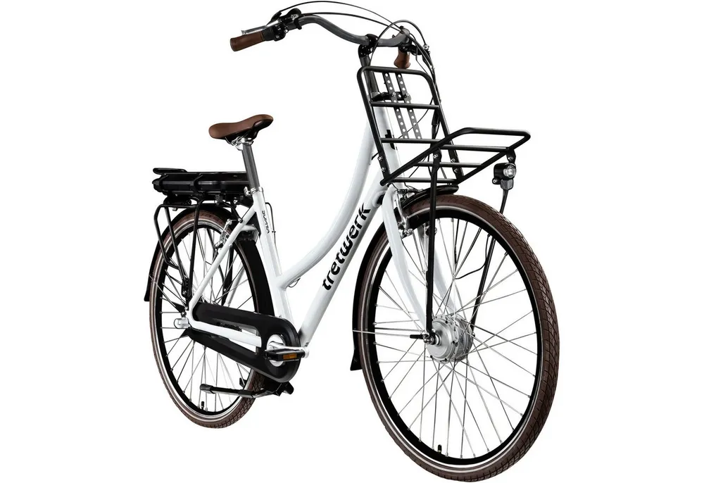 Tretwerk E-Bike Cityrad Sophia, 3 Gang, Nabenschaltung, Frontmotor, 536 Wh, Tretwerk Sophia E Bike Damen 28 Zoll Elektrofahrrad 160 - 185 cm Rad
