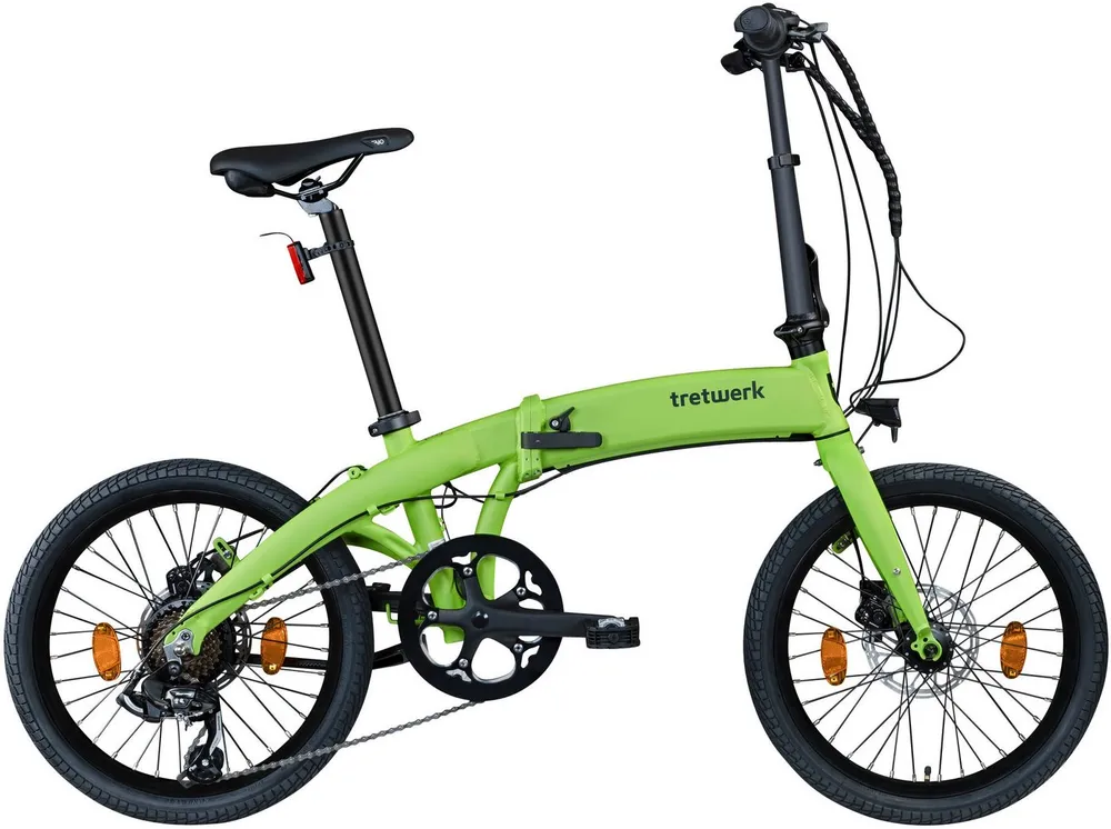 Tretwerk E-Bike Faltrad Akimbo Plus, 7 Gang Shimano Tourney Schaltwerk, Kettenschaltung, Heckmotor, 345 Wh, Pedelec, Elektrofahrrad für Damen und Herren