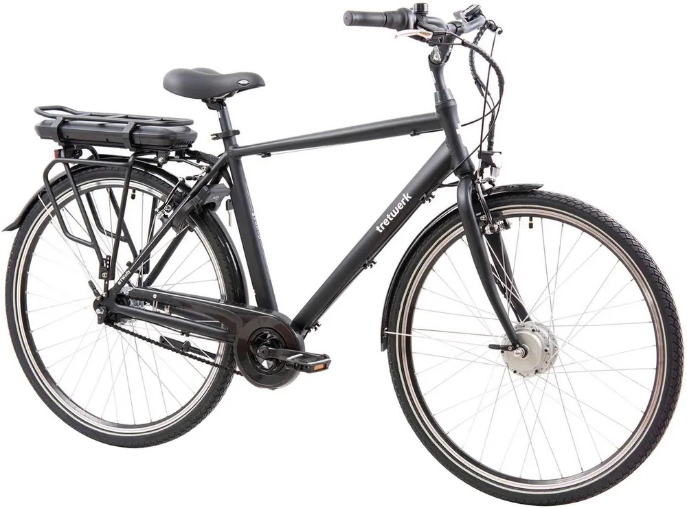 Tretwerk E-Bike Trekkingrad Mystic, 7 Gang, Nabenschaltung, Frontmotor, 468 Wh, Pedelec, Elektrofahrrad für Damen u. Herren