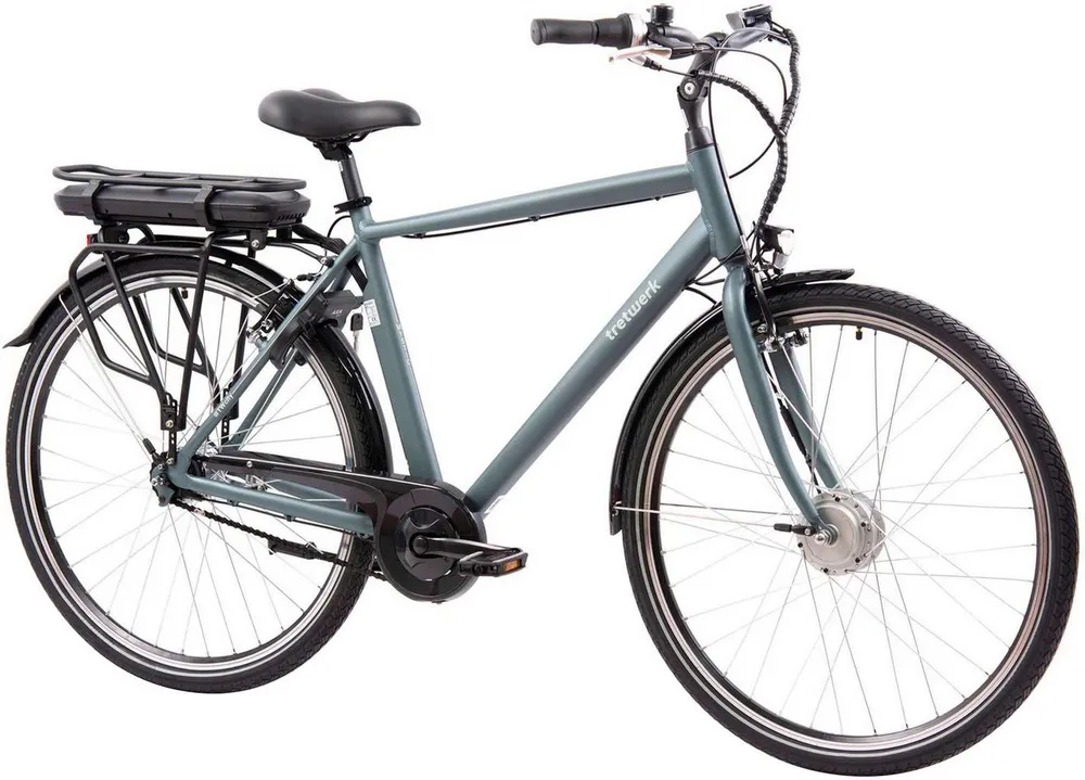 Tretwerk E-Bike Trekkingrad Mystic, 7 Gang, Nabenschaltung, Frontmotor, 468 Wh, Pedelec, Elektrofahrrad für Damen u. Herren