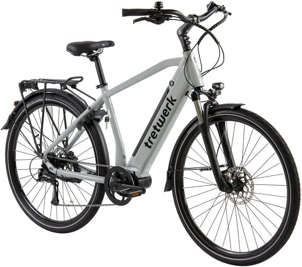 Tretwerk E-Bike Trekkingrad Sonic, 8 Gang Shimano Acera M3020 SGS Schaltwerk, Kettenschaltung, Mittelmotor, 522 Wh, Pedelec, Elektrofahrrad für Damen u. Herren