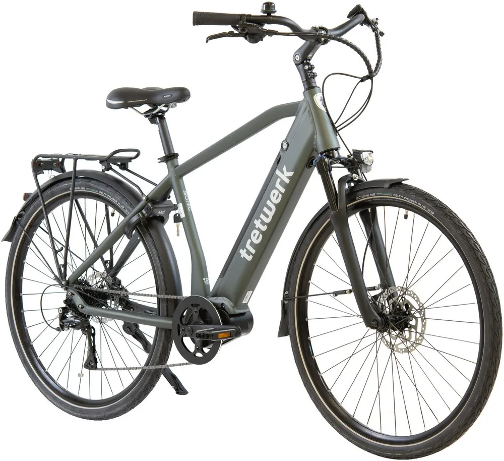 Tretwerk E-Bike Trekkingrad Sonic, 8 Gang Shimano Acera M3020 SGS Schaltwerk, Kettenschaltung, Mittelmotor, 522 Wh, Pedelec, Elektrofahrrad für Damen u. Herren
