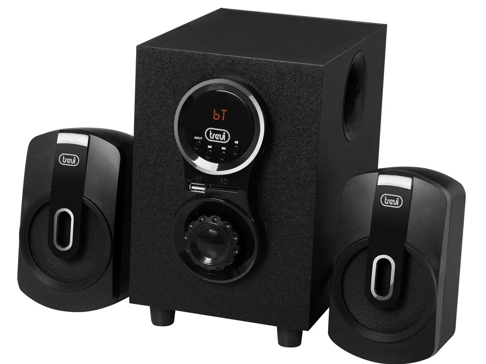 Lautsprecher Trevi 2.1 Bluetooth 30W mit Fernbedienung und Drehregler