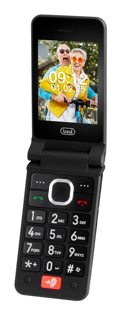 Trevi FLEX PLUS 95 4G 2.8" Klapphandy mit Taschenlampe Schwarz