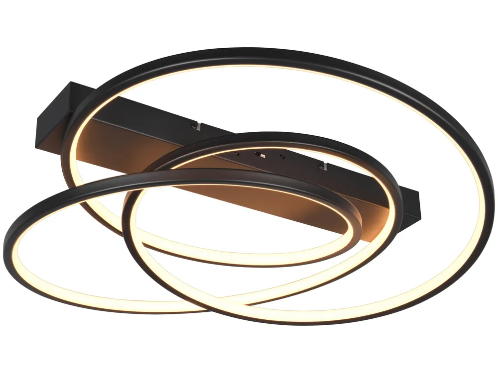 TRIO LED-Deckenleuchte Darvin 649110132 schwarz, 34 W, 4500 lm, CCT