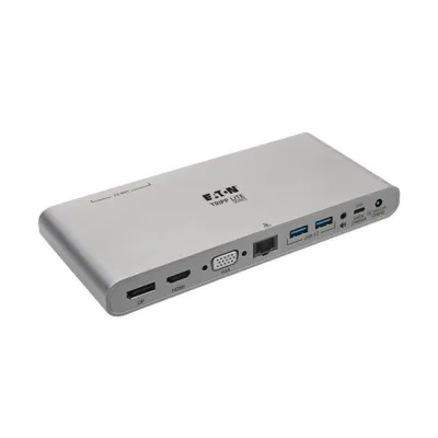 Docking Station USB-C Tripp Lite U442-DOCK4-INT 100W 4K Ultra HD 2xHDMI/VGA/DP/GbE Grau