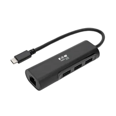 Adapter Ethernet Gigabit USB-C Tripp Lite U460-003-3A1GB Aluminium Schwarz USB 3.1 Gen 1 mit 3 USB-A Ports Adapter Ethernet Gigabit USB-C Tripp Lite U460-003-3A1GB Aluminium Schwarz USB 3.1 Gen 1 mit 3 USB-A Ports