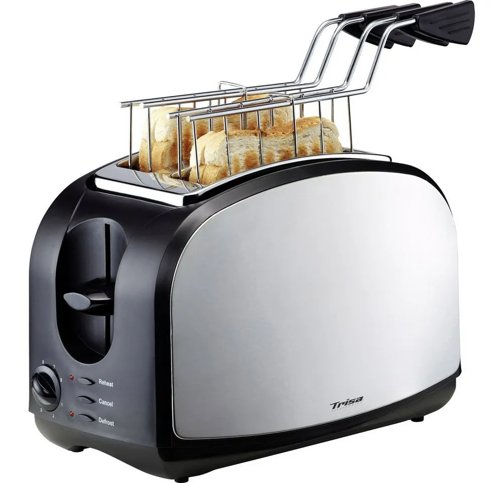 Trisa Toaster Trisa Crispy Snack Toaster Edelstahl, Schwarz, 600.00 W