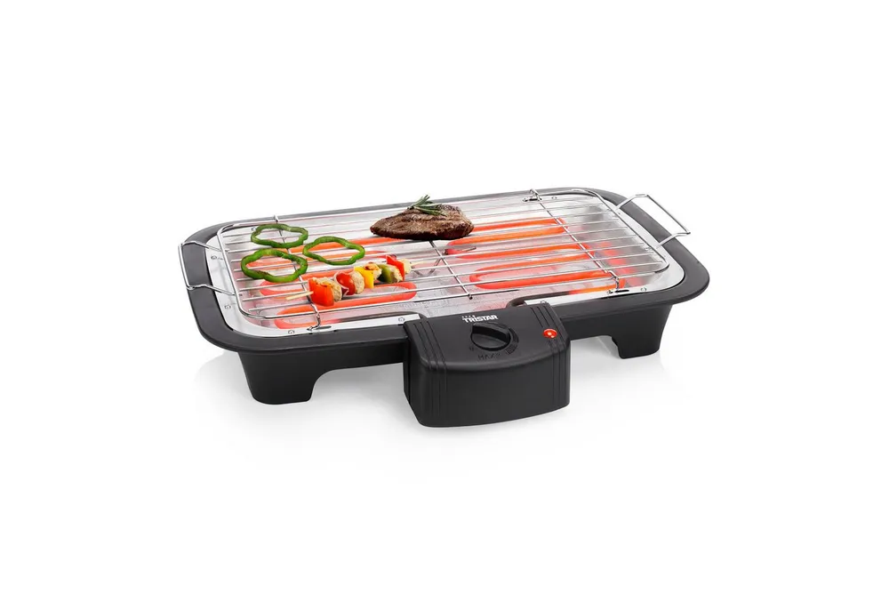 Tristar Elektrogrill Tristar BQ-2813 Elektro-Tischgrill – Tischgrill - Thermostat, 2000 W, 2000 W - Rauchfreies Grillen