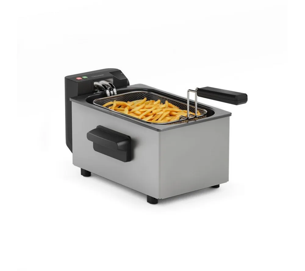 Tristar Fritteuse FR-9326, 2000 W, Edelstahl-Gehäuse, 3L, 190°C, Kaltzone, Cool-Touch-Gehäuse