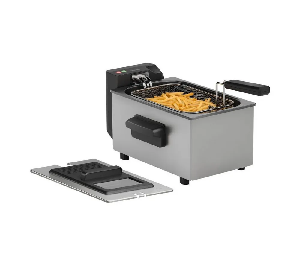 Tristar Fritteuse FR-9327, 2000 W, Edelstahl-Gehäuse, 3L, 190°C, Kaltzone, Cool-Touch-Gehäuse