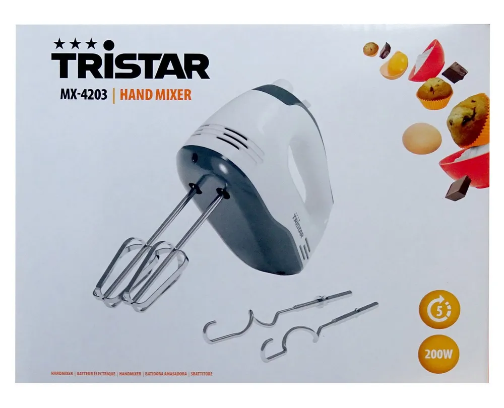 Tristar Handmixer Tristar MX-4203 Handmixer weiß/grau 200W
